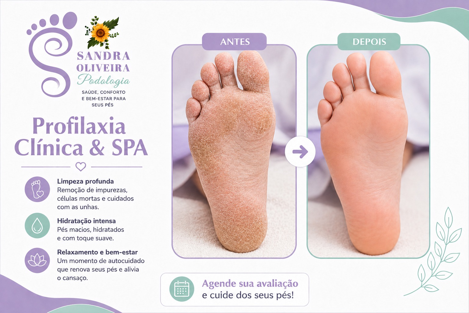 Spa dos pés e profilaxia clínica